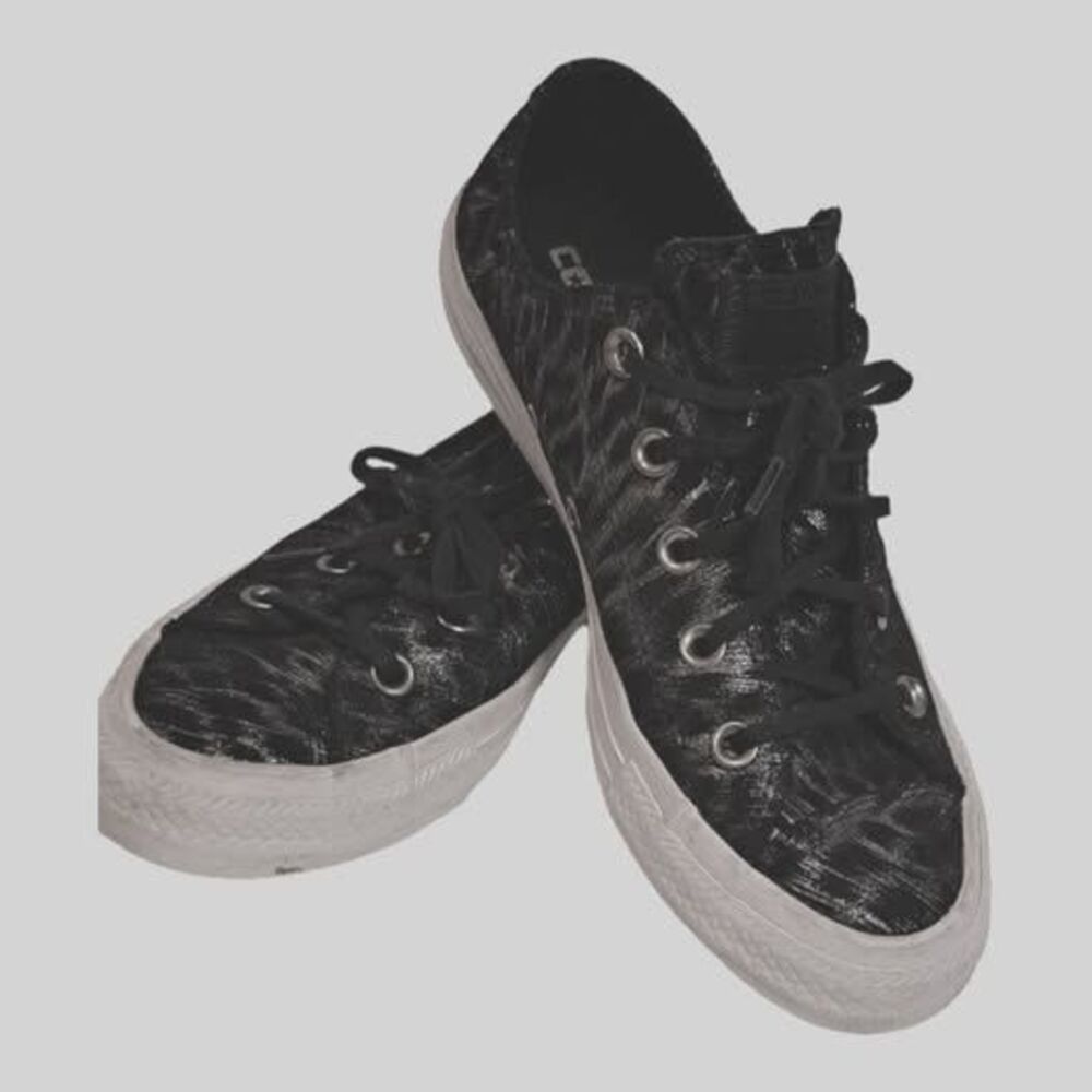 Converse Chuck Taylor All Star Sneakers In Black Metallic Leopard 6